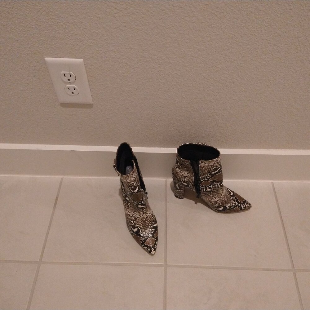 Catherine Malandrino Snakeskin short boots